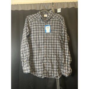 Columbia Sportswear Cornell Woods Men’s Small Flannel LS Plaid Button Up Gray